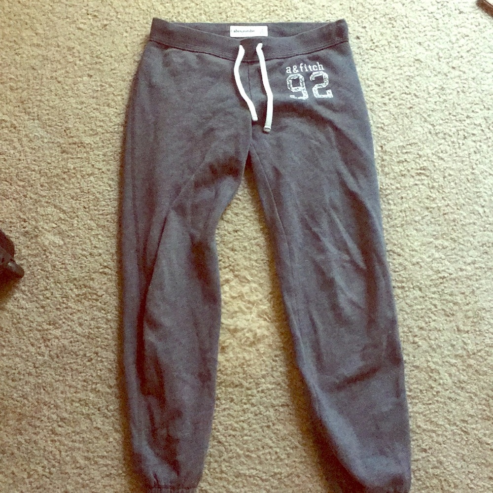 Pair of Gray Abercrombie and Fitch Sweat pants